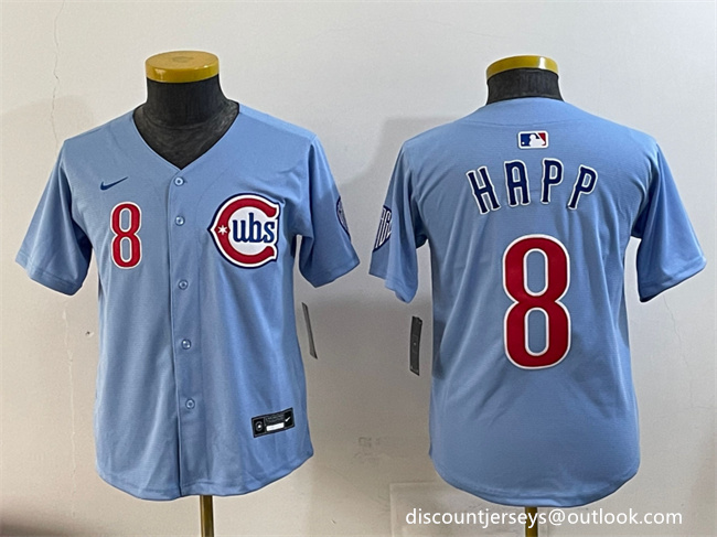 Youth Chicago Cubs #8 Ian Happ Blue 2024 25 2nd Alternate Limited Stitched Baseball Jersey Youth Chicago Cubs #8 Ian Happ Blue 2024 25 2nd Alternate Limited Stitched Baseball Jersey