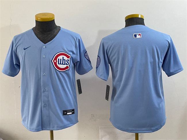 Youth Chicago Cubs Blank Blue 2024 25 2nd Alternate Limited Stitched Baseball Jersey Youth Chicago Cubs Blank Blue 2024 25 2nd Alternate Limited Stitched Baseball Jersey