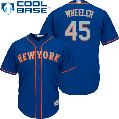 Mets #45 Zack Wheeler Blue(Grey NO.) Cool Base Stitched Youth MLB Jersey Mets #45 Zack Wheeler Blue(Grey NO.) Cool Base Stitched Youth MLB Jersey