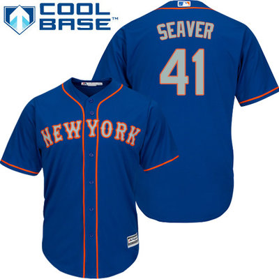 Mets #41 Tom Seaver Blue(Grey NO.) Cool Base Stitched Youth MLB Jersey Mets #41 Tom Seaver Blue(Grey NO.) Cool Base Stitched Youth MLB Jersey