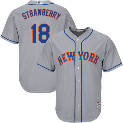 Mets #18 Darryl Strawberry Grey Cool Base Stitched Youth MLB Jersey Mets #18 Darryl Strawberry Grey Cool Base Stitched Youth MLB Jersey
