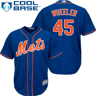 Mets #45 Zack Wheeler Blue Cool Base Stitched Youth MLB Jersey Mets #45 Zack Wheeler Blue Cool Base Stitched Youth MLB Jersey