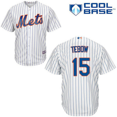 Mets #15 Tim Tebow White(Blue Strip) Home Cool Base Stitched Youth MLB Jersey Mets #15 Tim Tebow White(Blue Strip) Home Cool Base Stitched Youth MLB Jersey
