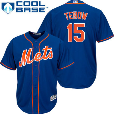 Mets #15 Tim Tebow Blue Alternate Cool Base Stitched Youth MLB Jersey Mets #15 Tim Tebow Blue Alternate Cool Base Stitched Youth MLB Jersey