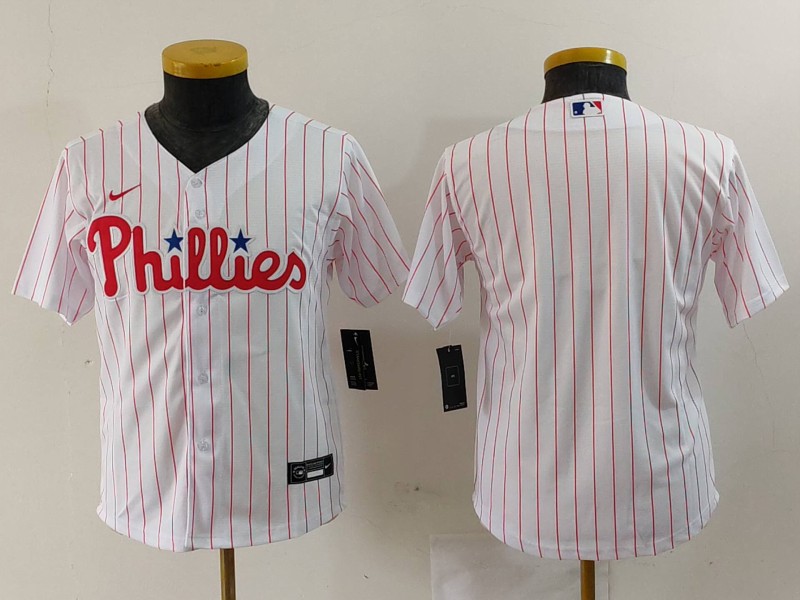 Youth Philadelphia Phillies Team White Cool Base Stitched Baseball Jersey Youth Philadelphia Phillies Team White Cool Base Stitched Baseball Jersey