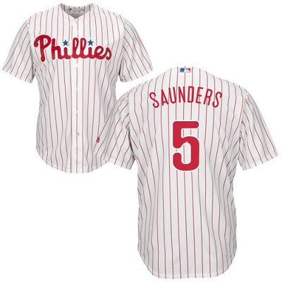Phillies #5 Michael Saunders White(Red Strip) Cool Base Stitched Youth MLB Jersey Phillies #5 Michael Saunders White(Red Strip) Cool Base Stitched Youth MLB Jersey