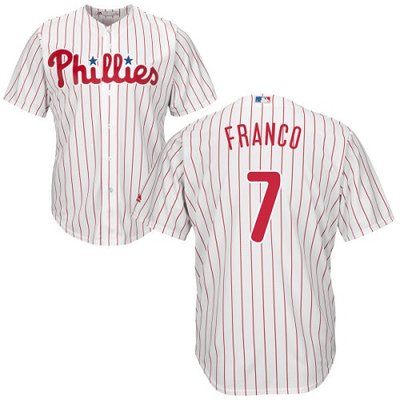 Phillies #7 Maikel Franco White(Red Strip) Cool Base Stitched Youth MLB Jersey Phillies #7 Maikel Franco White(Red Strip) Cool Base Stitched Youth MLB Jersey