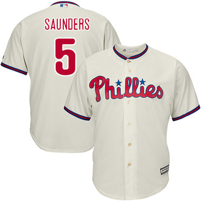 Phillies #5 Michael Saunders Cream Cool Base Stitched Youth MLB Jersey Phillies #5 Michael Saunders Cream Cool Base Stitched Youth MLB Jersey