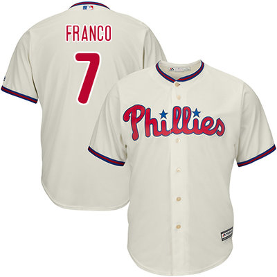 Phillies #7 Maikel Franco Cream Cool Base Stitched Youth MLB Jersey Phillies #7 Maikel Franco Cream Cool Base Stitched Youth MLB Jersey