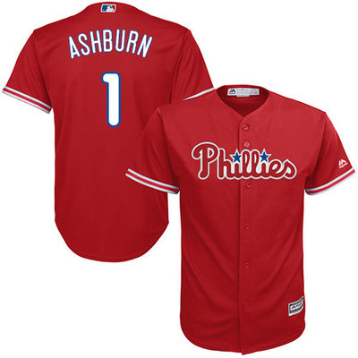Phillies #1 Richie Ashburn Red Cool Base Stitched Youth MLB Jersey Phillies #1 Richie Ashburn Red Cool Base Stitched Youth MLB Jersey