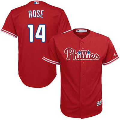 Phillies #14 Pete Rose Red Cool Base Stitched Youth MLB Jersey Phillies #14 Pete Rose Red Cool Base Stitched Youth MLB Jersey