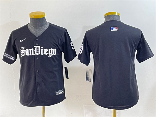 Youth San Diego Padres Blank Black Gothic Edition Vapor Limited Stitched Baseball Jersey Youth San Diego Padres Blank Black Gothic Edition Vapor Limited Stitched Baseball Jersey