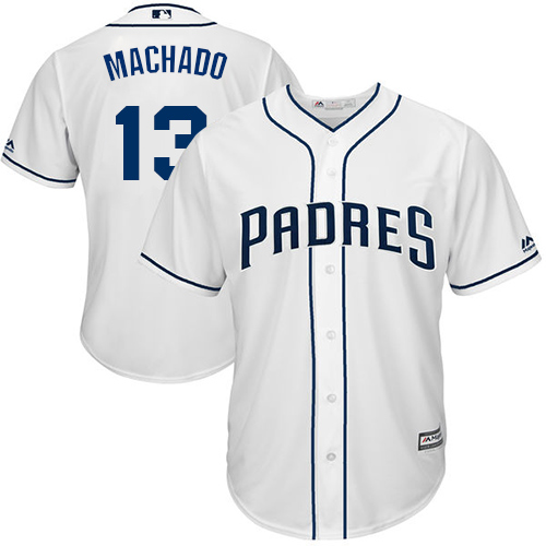 Padres #13 Manny Machado White Cool Base Stitched Youth Baseball Jersey Padres #13 Manny Machado White Cool Base Stitched Youth Baseball Jersey