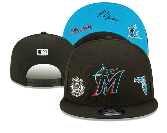 Miami Marlins 2025 Stitched Snapback Hats 002 Miami Marlins 2025 Stitched Snapback Hats 002
