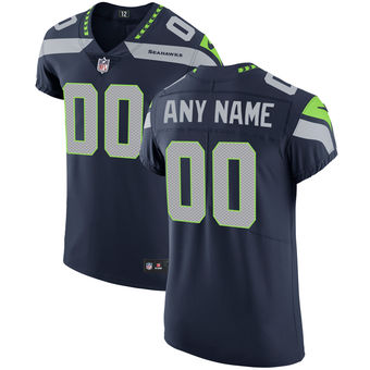Men's Seattle Seahawks Nike Navy Vapor Untouchable Custom Elite Jersey Men's Seattle Seahawks Nike Navy Vapor Untouchable Custom Elite Jersey