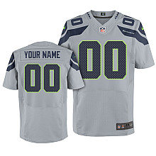 Nike Seattle Seahawks Customized Elite Grey Jerseys Nike Seattle Seahawks Customized Elite Grey Jerseys