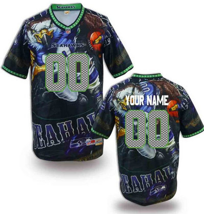 Nike Seattle Seahawks Customized Jersey (3) Nike Seattle Seahawks Customized Jersey (3)