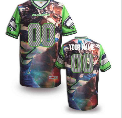 Nike Seattle Seahawks Customized Jersey (18) Nike Seattle Seahawks Customized Jersey (18)