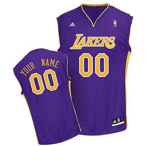 Los Angeles Lakers Custom Purple Adidas Road Jersey