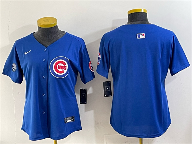 Women's Chicago Cubs Blank Royal 'Ryne Sandberg Tribute' Vapor Limited V2 Stitched Baseball Jersey(Run Small) Women's Chicago Cubs Blank Royal 'Ryne Sandberg Tribute' Vapor Limited V2 Stitched Baseball Jersey(Run Small)