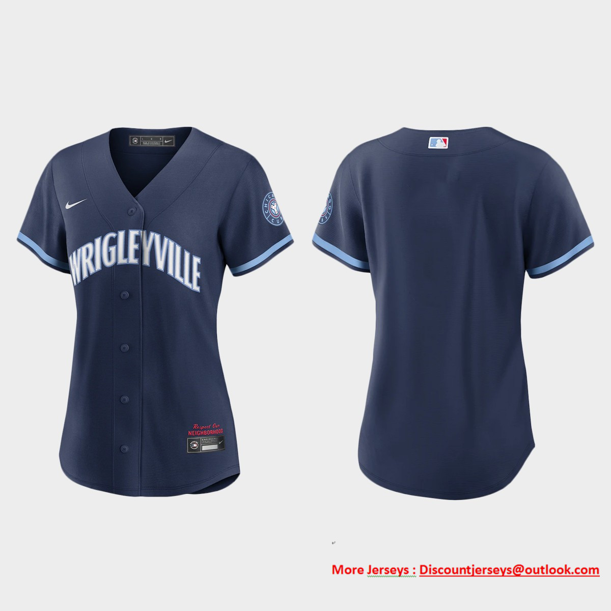 Chicago Cubs Women's Nike 2021 City Connect Navy MLB Jersey