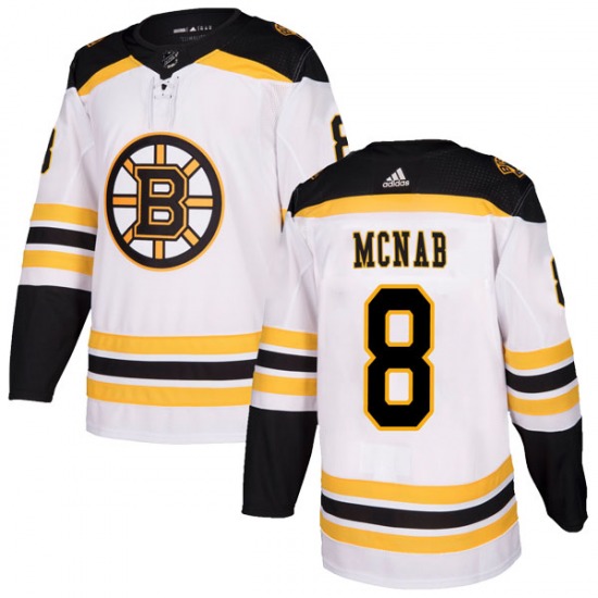 Adidas Boston Bruins #8 Peter Mcnab White Away Authentic Stitched NHL Jersey Adidas Boston Bruins #8 Peter Mcnab White Away Authentic Stitched NHL Jersey