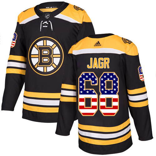 Adidas Bruins #68 Jaromir Jagr Black Home Authentic USA Flag Stitched NHL Jersey Adidas Bruins #68 Jaromir Jagr Black Home Authentic USA Flag Stitched NHL Jersey