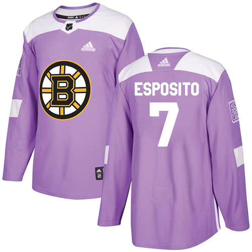 Adidas Bruins #7 Phil Esposito Purple Authentic Fights Cancer Stitched NHL Jersey Adidas Bruins #7 Phil Esposito Purple Authentic Fights Cancer Stitched NHL Jersey
