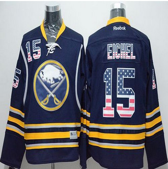 Buffalo Sabres #15 Jack Eichel Navy Blue USA Flag Fashion Stitched NHL Jersey Buffalo Sabres #15 Jack Eichel Navy Blue USA Flag Fashion Stitched NHL Jersey