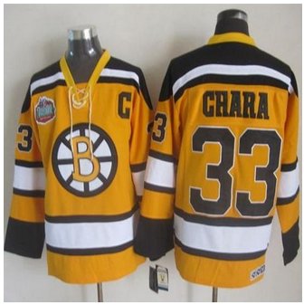 Boston Bruins #33 Zdeno Chara Yellow Winter Classic CCM Throwback Stitched NHL Jersey Boston Bruins #33 Zdeno Chara Yellow Winter Classic CCM Throwback Stitched NHL Jersey