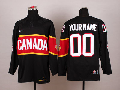 Canada Men Black Customized Jerseys