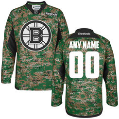 Men's Boston Bruins Reebok Digital Camo Veteran's Day Custom Practice Jersey Men's Boston Bruins Reebok Digital Camo Veteran's Day Custom Practice Jersey