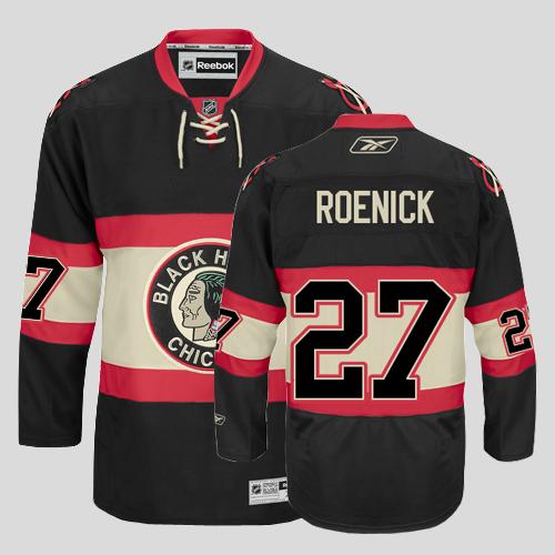 Blackhawks #27Jeremy Roenick Stitched Black New Third NHL Jersey Blackhawks #27Jeremy Roenick Stitched Black New Third NHL Jersey