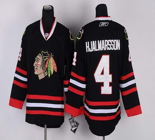 Blackhawks #4 Nikals Hjalmarsson Black Stitched NHL Jersey Blackhawks #4 Nikals Hjalmarsson Black Stitched NHL Jersey