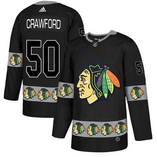 Adidas Blackhawks #50 Corey Crawford Black Authentic Team Logo Fashion Stitched NHL Jersey Adidas Blackhawks #50 Corey Crawford Black Authentic Team Logo Fashion Stitched NHL Jersey