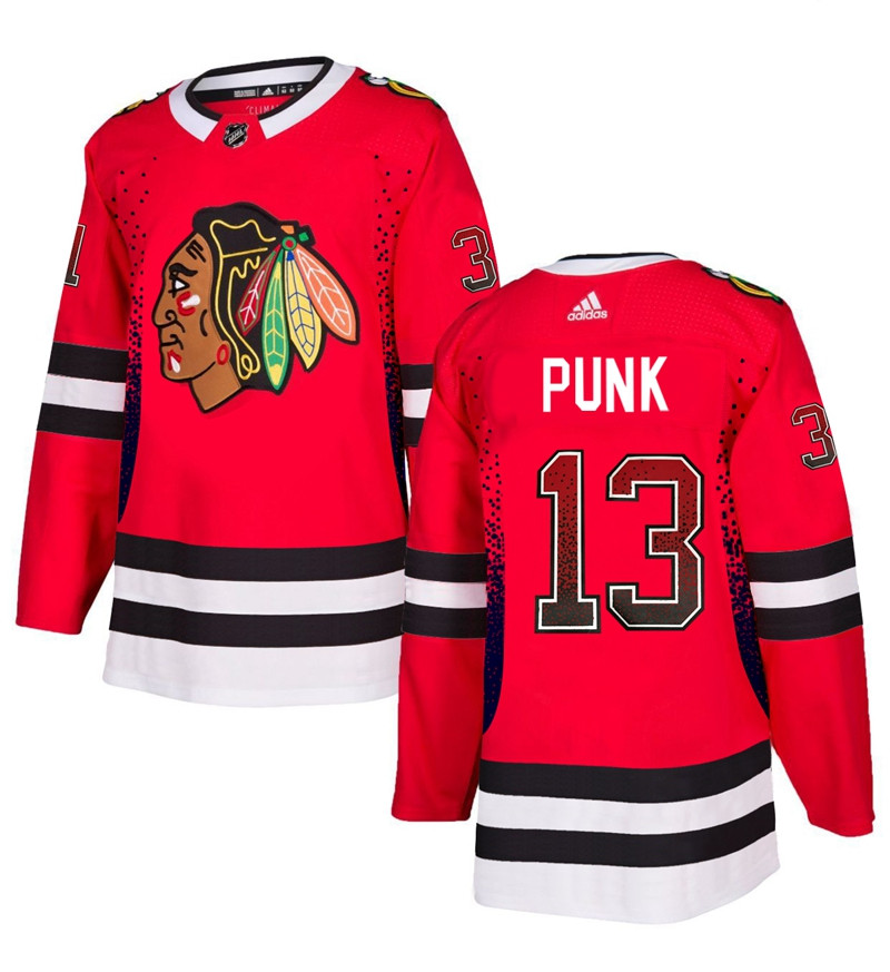 Blackhawks 13 CM Punk Red Drift Fashion Adidas Jersey Blackhawks 13 CM Punk Red Drift Fashion Adidas Jersey