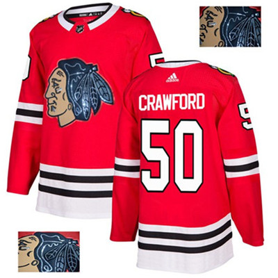 Adidas Blackhawks #50 Corey Crawford Red Home Authentic Fashion Gold Stitched NHL Jersey Adidas Blackhawks #50 Corey Crawford Red Home Authentic Fashion Gold Stitched NHL Jersey