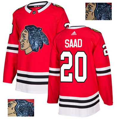 Adidas Blackhawks #20 Brandon Saad Red Home Authentic Fashion Gold Stitched NHL Jersey Adidas Blackhawks #20 Brandon Saad Red Home Authentic Fashion Gold Stitched NHL Jersey