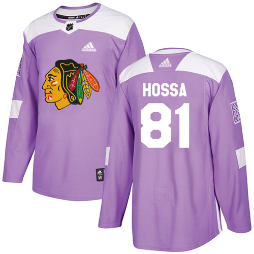 Adidas Blackhawks #81 Marian Hossa Purple Authentic Fights Cancer Stitched NHL Jersey Adidas Blackhawks #81 Marian Hossa Purple Authentic Fights Cancer Stitched NHL Jersey
