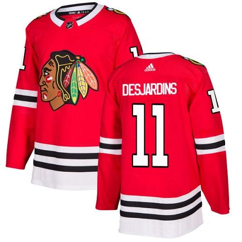 Adidas Blackhawks #11 Andrew Desjardins Red Home Authentic Stitched NHL Jersey Adidas Blackhawks #11 Andrew Desjardins Red Home Authentic Stitched NHL Jersey