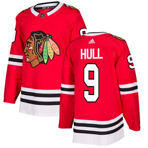 Adidas Blackhawks #9 Bobby Hull Red Home Authentic Stitched NHL Jersey Adidas Blackhawks #9 Bobby Hull Red Home Authentic Stitched NHL Jersey