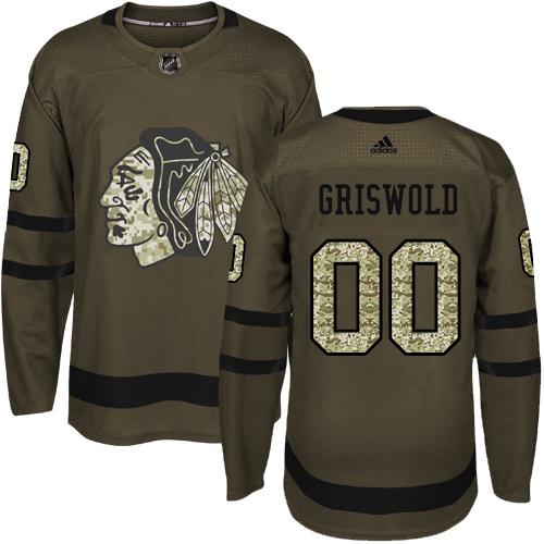 Adidas Blackhawks #00 Clark Griswold Green Salute to Service Stitched NHL Jersey Adidas Blackhawks #00 Clark Griswold Green Salute to Service Stitched NHL Jersey