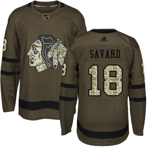 Adidas Blackhawks #18 Denis Savard Green Salute to Service Stitched NHL Jersey Adidas Blackhawks #18 Denis Savard Green Salute to Service Stitched NHL Jersey