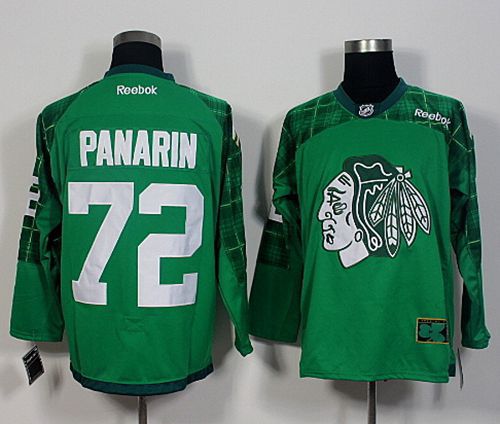 Blackhawks #72 Artemi Panarin Green St. Patrick's Day New Stitched NHL Jersey Blackhawks #72 Artemi Panarin Green St. Patrick's Day New Stitched NHL Jersey