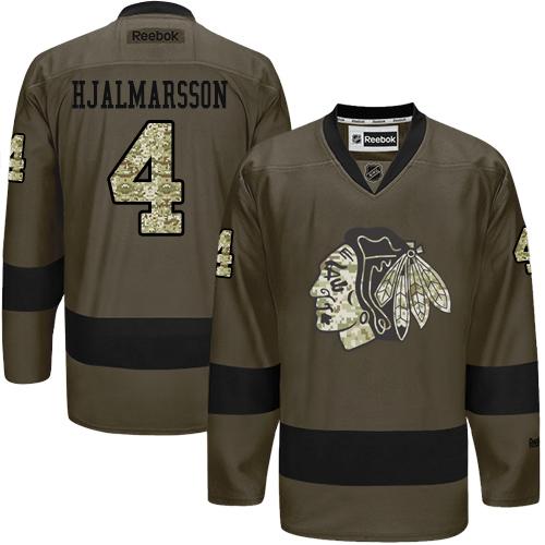 Blackhawks #4 Niklas Hjalmarsson Green Salute to Service Stitched NHL Jersey Blackhawks #4 Niklas Hjalmarsson Green Salute to Service Stitched NHL Jersey