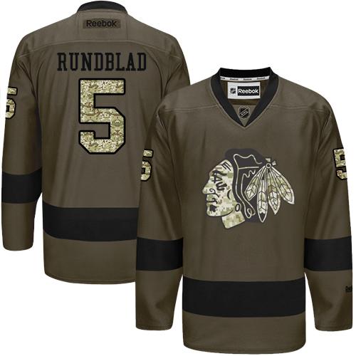 Blackhawks #5 David Rundblad Green Salute to Service Stitched NHL Jersey Blackhawks #5 David Rundblad Green Salute to Service Stitched NHL Jersey