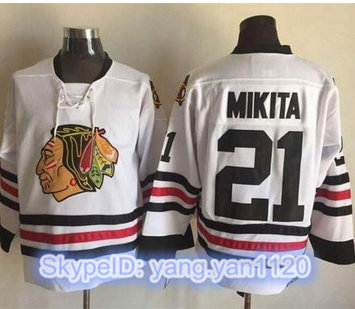 Chicago Blackhawks #21 Stan Mikita White CCM Throwback Stitched NHL Jersey Chicago Blackhawks #21 Stan Mikita White CCM Throwback Stitched NHL Jersey