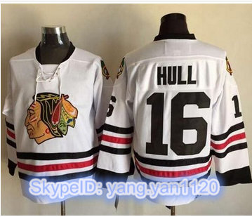 Chicago Blackhawks #16 Bobby Hull White CCM Throwback Stitched NHL Jersey Chicago Blackhawks #16 Bobby Hull White CCM Throwback Stitched NHL Jersey