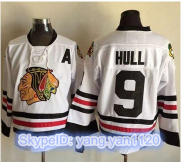 Chicago Blackhawks #9 Bobby Hull White CCM Throwback Stitched NHL Jersey Chicago Blackhawks #9 Bobby Hull White CCM Throwback Stitched NHL Jersey