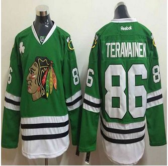 Chicago Blackhawks #86 Teuvo Teravainen Green Stitched NHL Jersey Chicago Blackhawks #86 Teuvo Teravainen Green Stitched NHL Jersey